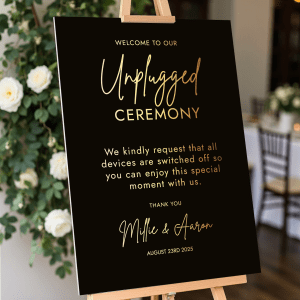 phone off wedding sign
