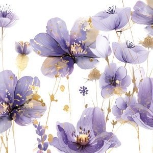 purple & gold wildflower closeup
