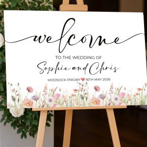shabby chic rustic wedding sign
