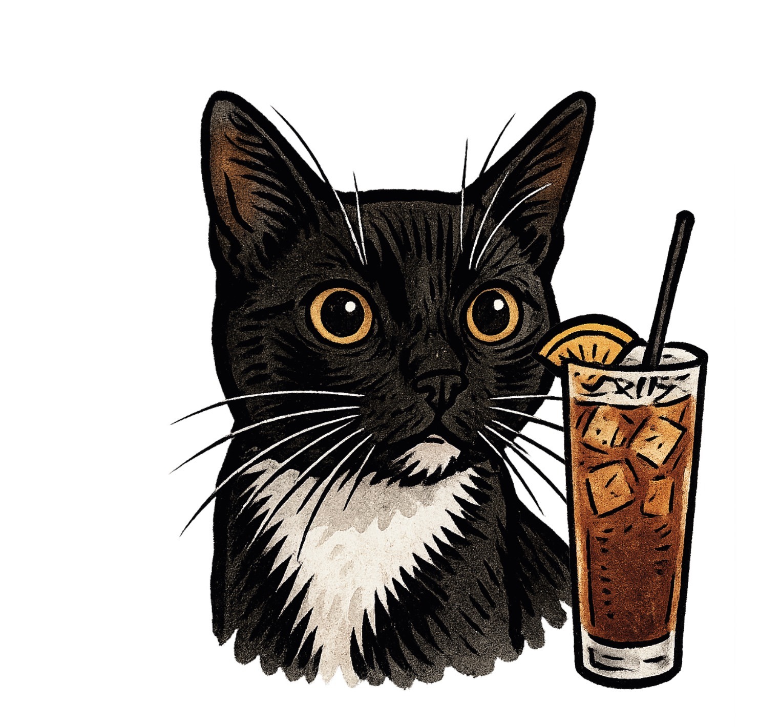 sketch style pet