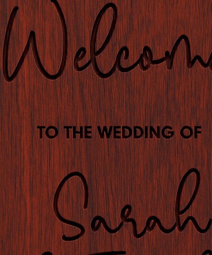 Unique Wooden Wedding Signs - Contemporary Mahogany - Image 3