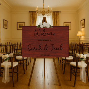 unique wood wedding signs - landscape