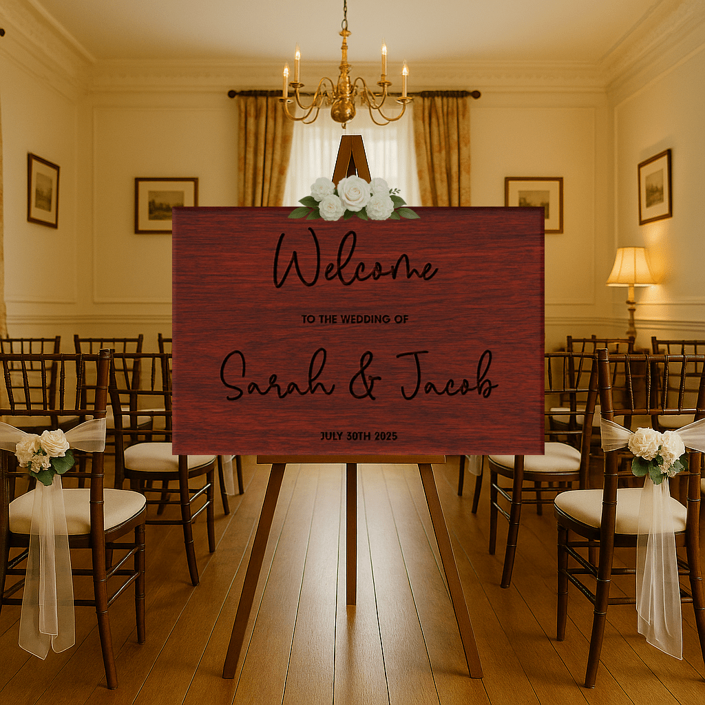 unique wood wedding signs - landscape