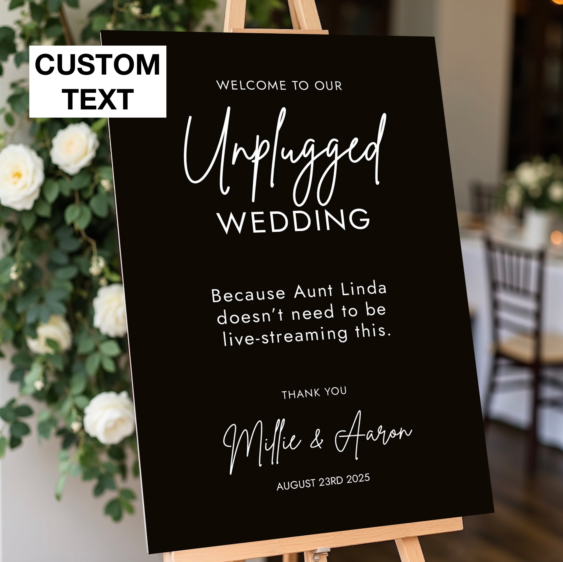 Unplugged Device Free Ceremony Sign – A3, A2 or A1 in Foam or Acrylic - Image 2