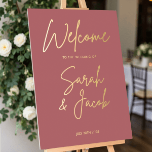 Blush pink Welcome Board