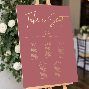 blush pink wedding seating plan