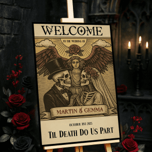 tarot wedding welcome sign
