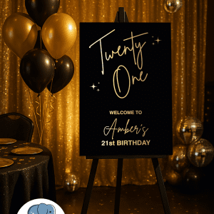 21st part welcome sign