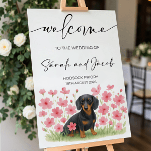dachshund wedding sign