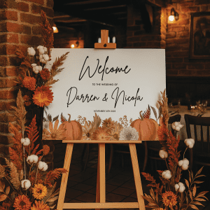 personalised fall welcome sign