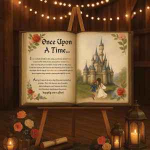 vintage fairytale wedding sign