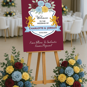 Aston Villa fans wedding sign