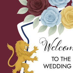 aston villa fans wedding welcome board
