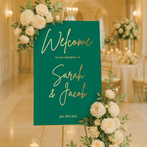 emerald green wedding board