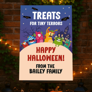 halloween trick or treat sign