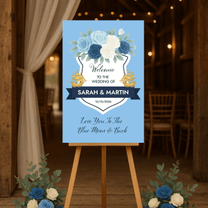 manchester city fans wedding sign