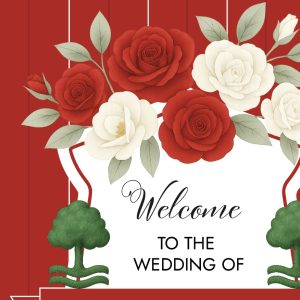 nottingham forest football wedding welcome sign