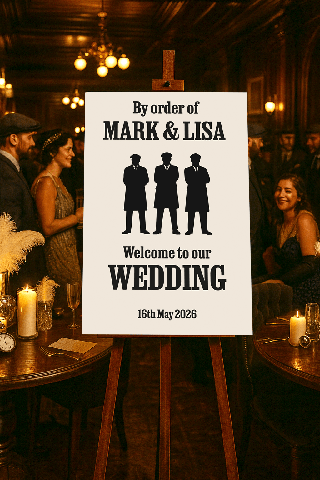 peaky blinders inspired wedding sign