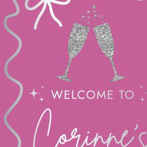 personalised 30th birthday sign for her pink