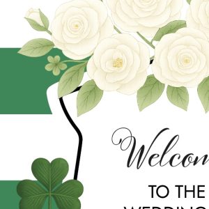 personalised celtic wedding welcome board