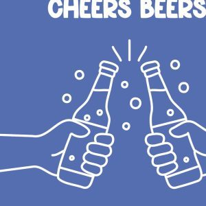 personalised cheers beers welcome sign for him
