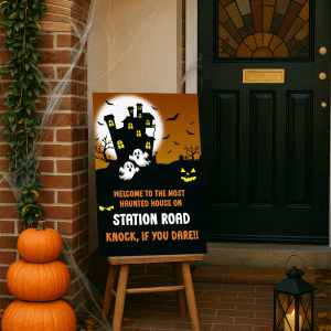 personalised halloween signage