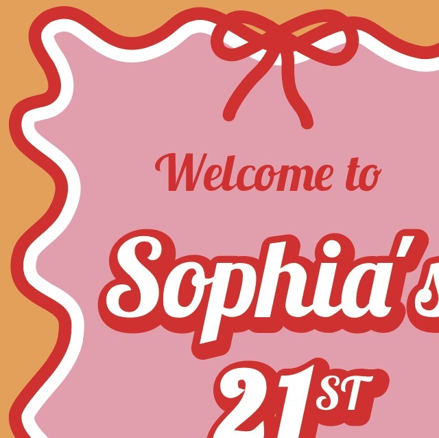 personalised retro welcome sign 21st birthday