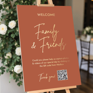 qr code wedding sign for photos