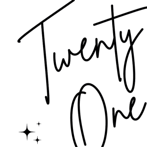 twenty one welcome sign white personalised