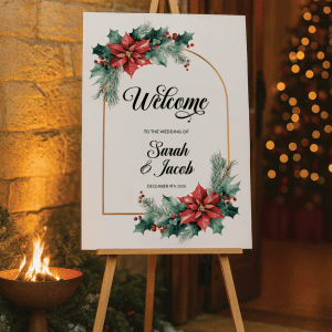 CHRISTMAS WEDDING SIGN