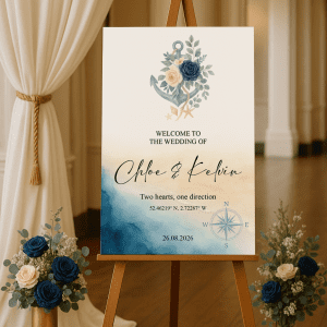 nautical wedding sign