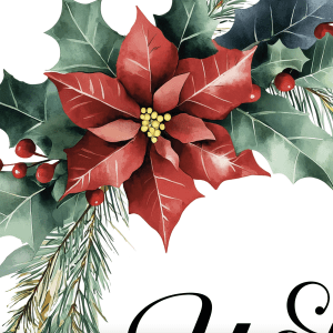 traditional christmas wedding welcome sign
