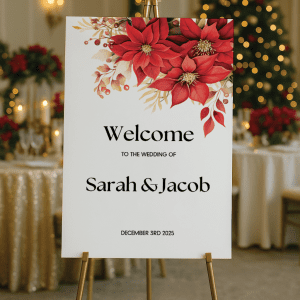 unique christmas wedding signs