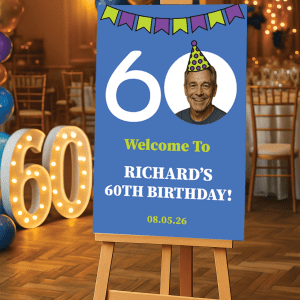60th birthday sign for him