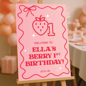 berry first birthday sign