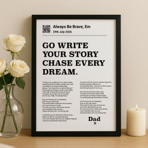 bride gift from father song print