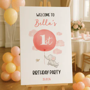 girls first birthday sign