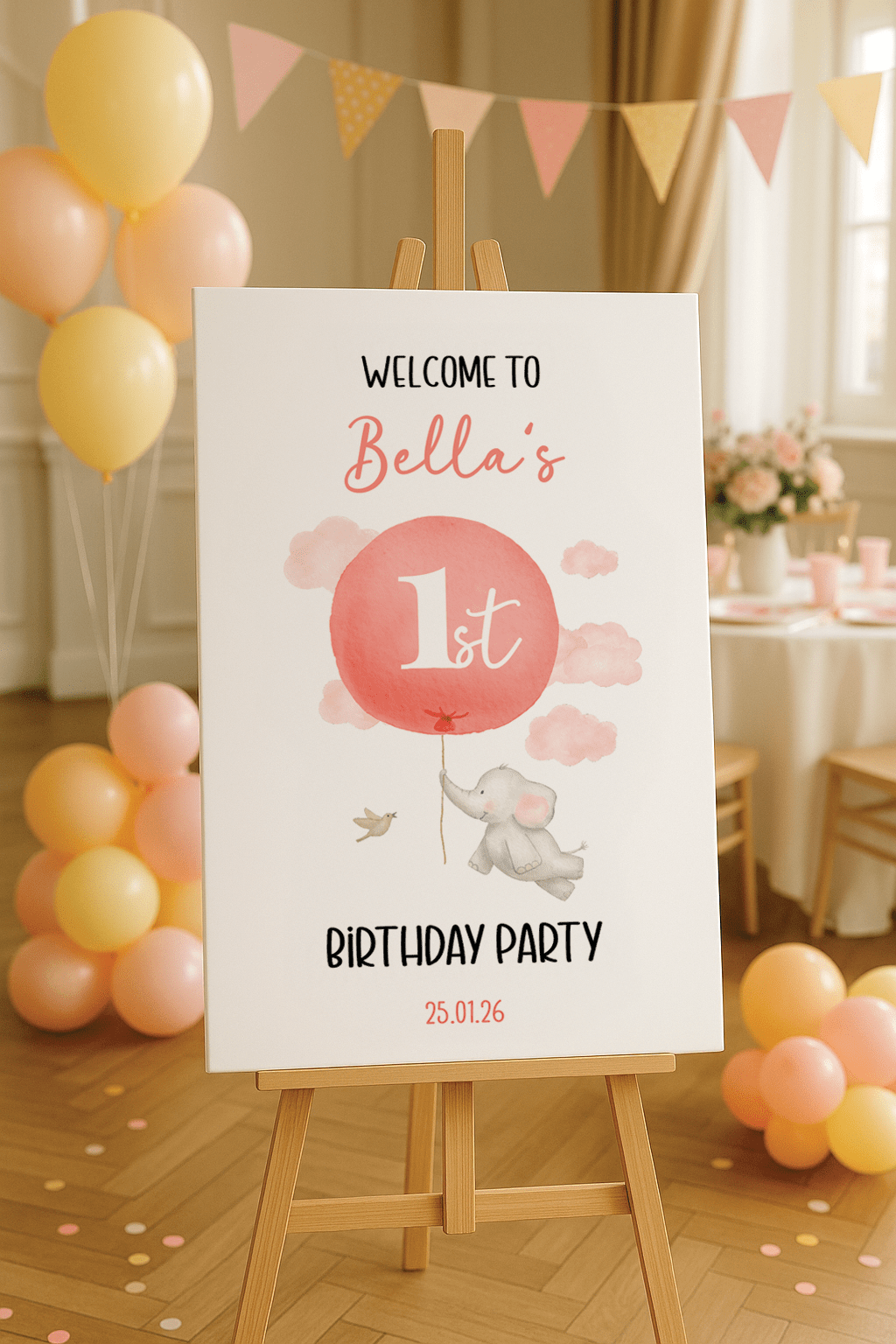 girls first birthday sign