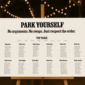 peaky blinders seating chart