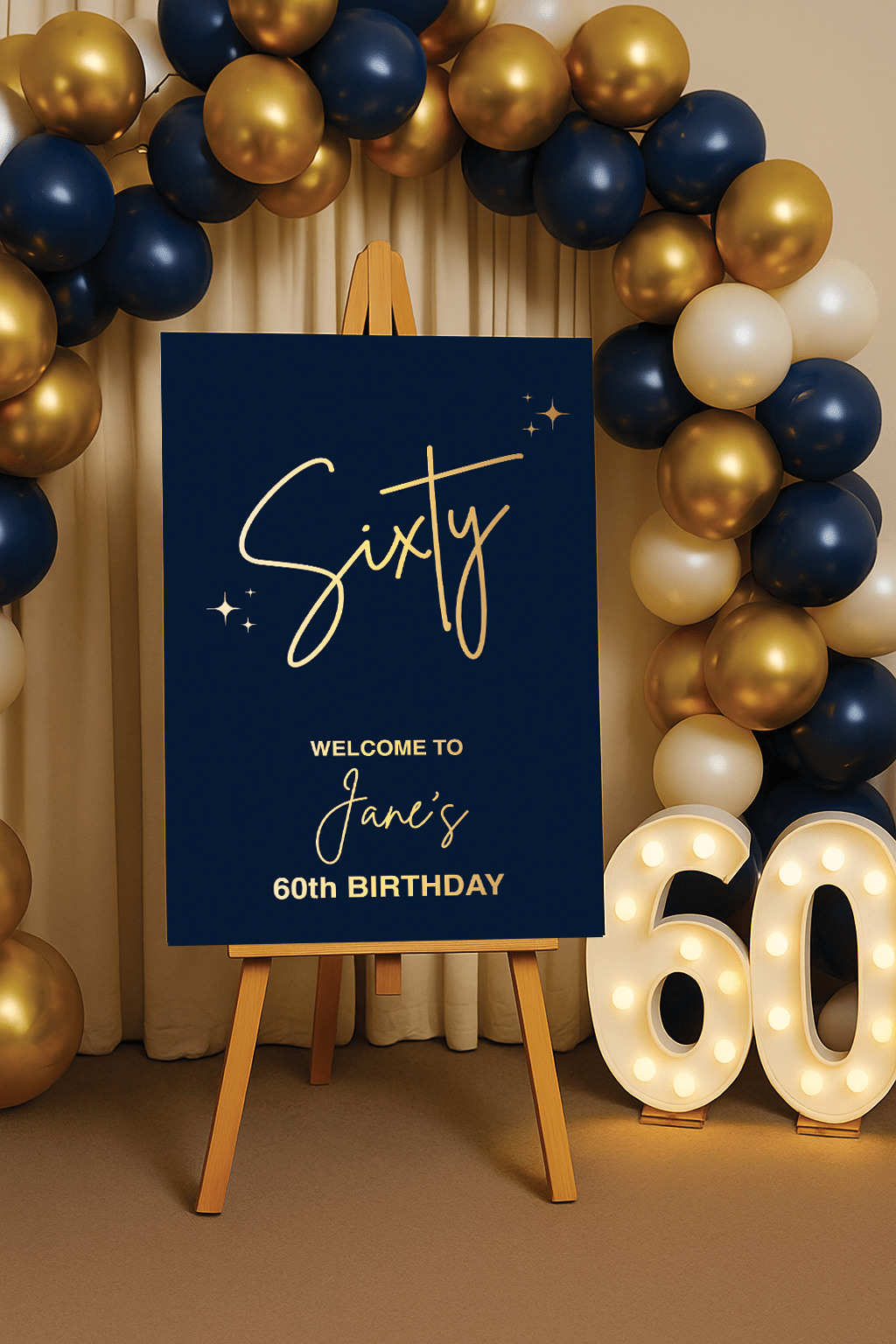 welcome to 60th birthday sign