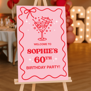60th birthday celebration sign