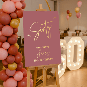 60th birthday sign for her