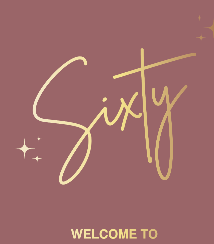 60th birthday sign for her – Personalised Pink and Gold Welcome Board - Image 2