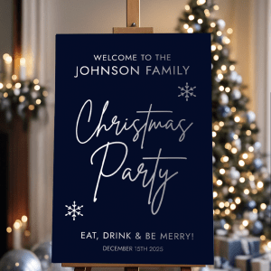 Christmas party event sign