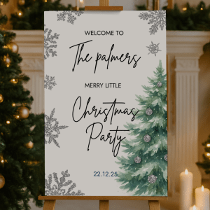 Family Christmas Party Sign