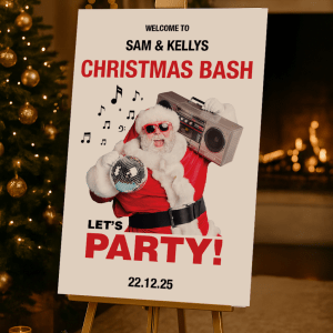 Festive party signs - Christmas welcome sign