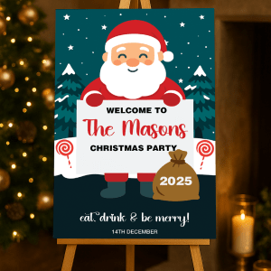 Personalised Xmas Party Sign