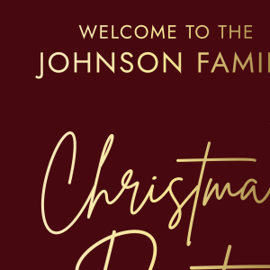 elegant christmas party sign