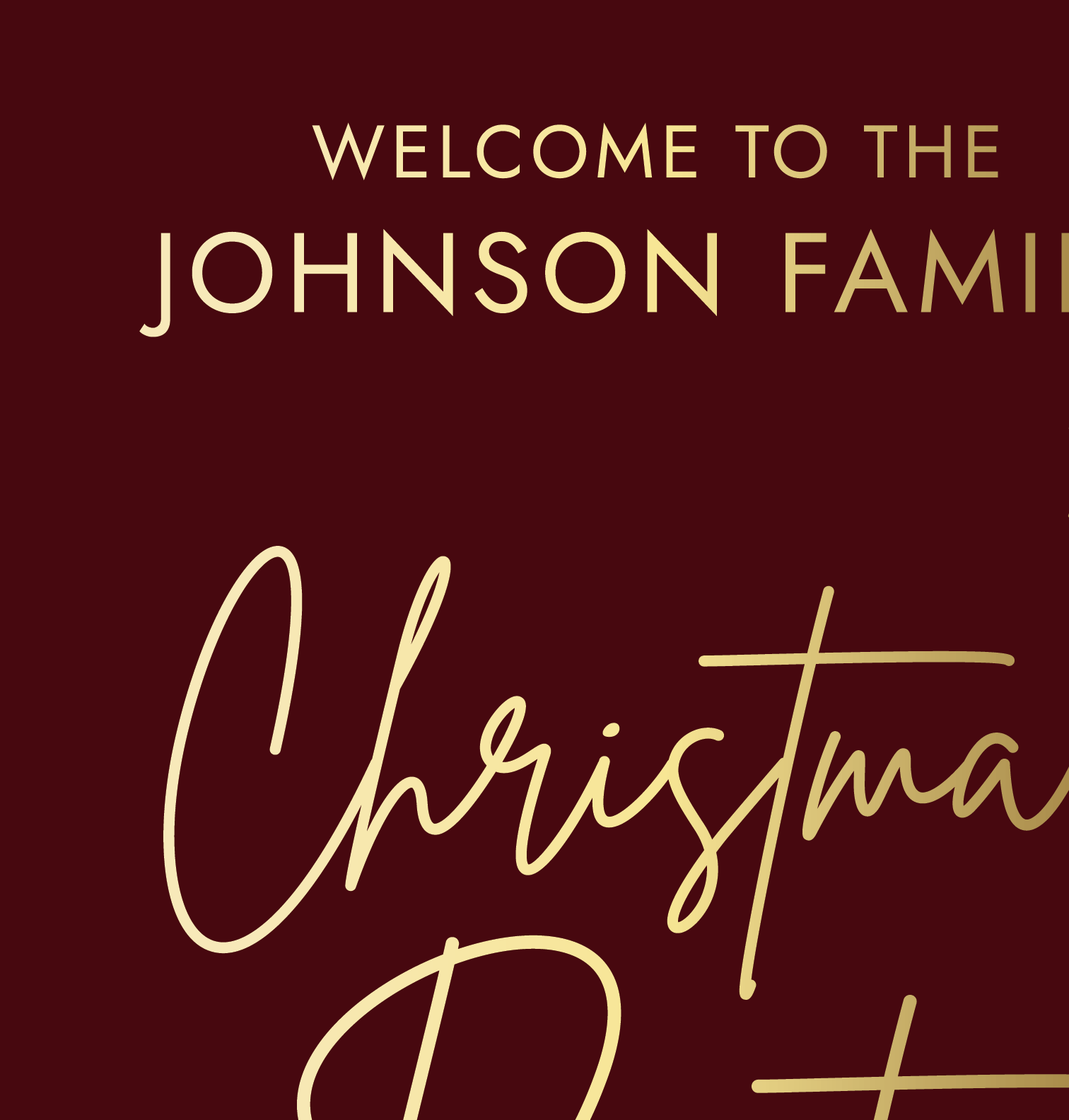 elegant christmas party sign