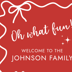 personalised festive party sign
